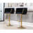 Swivel Adjustable Height Bar Stool Modern Velvet Barstool with Barrel Back Kitchen Island Counter Bar Chair with Golden Base-1220418878-1220418869