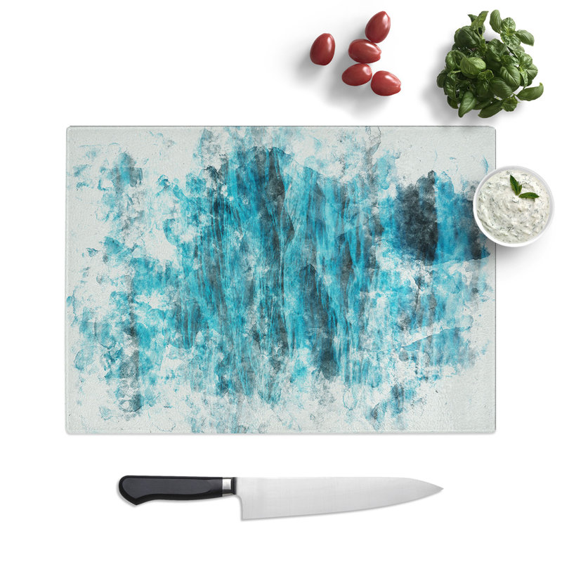 Tempered Glass Edges of the Sea Chopping Board, 20 cm x 28.5 cm