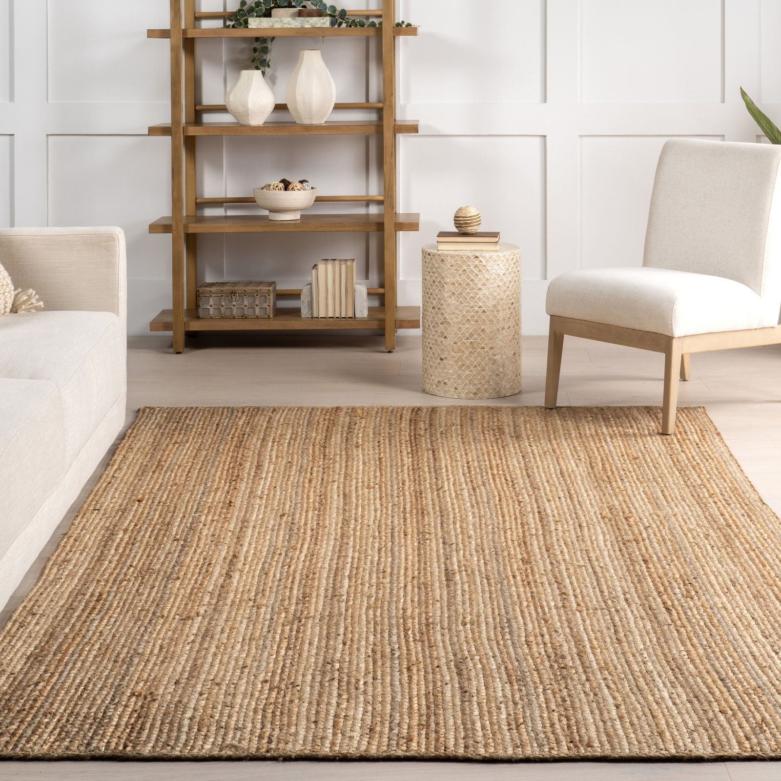 Natural Hand-Woven Jute Rug, Rectangle 11'6" x 14'6"