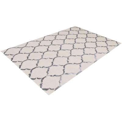Chain Geometric Wool Hand Woven Area Rug