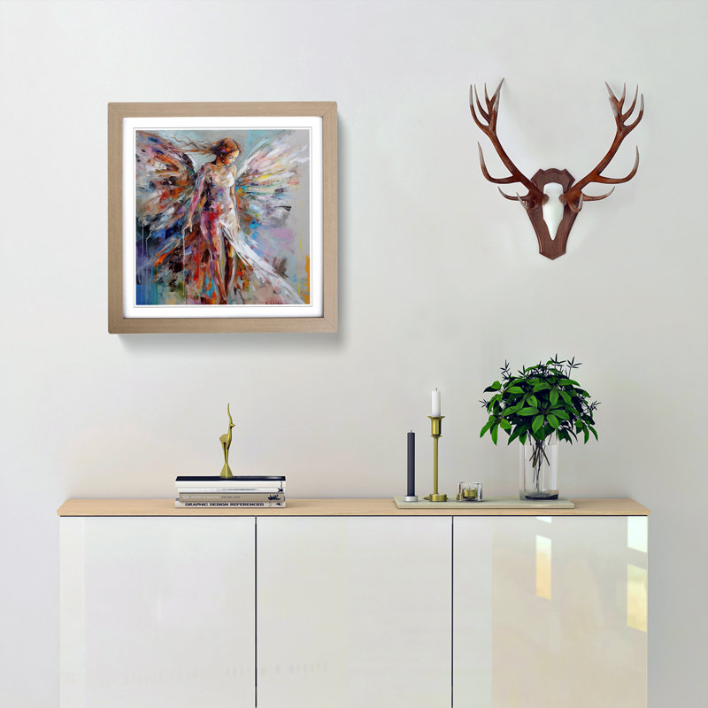 Single Picture Frame Print on Wood, Oak