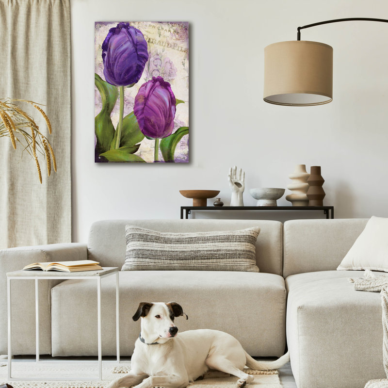 Epic Art «Parrot Tulips I» par Sasha, verre acrylique «Parrot Tulips I» par Sasha