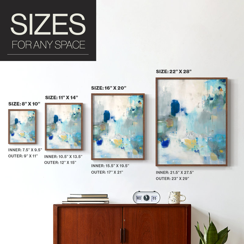 Reproduction encadrée Celeste Motion II - bois massif, Brun, H 28 po x l 22 po