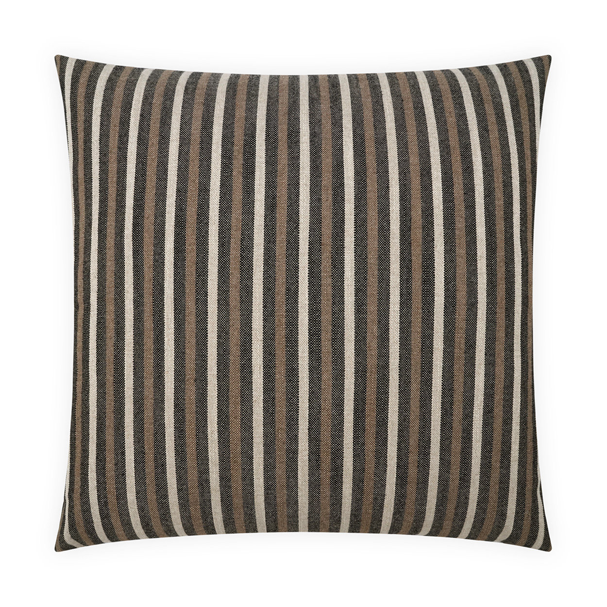 Harrison Striped Reversible Throw Pillow, Square 20", Black