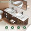 Meuble-lavabo avec tiroirs, armoire de salle de bain 60 po Adonia-1010943734