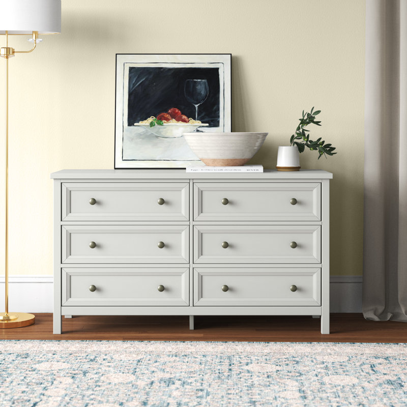 Jarin 130cm W 6 - Drawer Chest of Drawers, Dove Grey