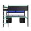 Lit mezzanine avec lumières DEL multicolores et bureau de jeu intégré-935161669