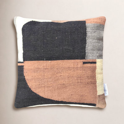  100% Wool Throw Square Pillow Cover & Insert