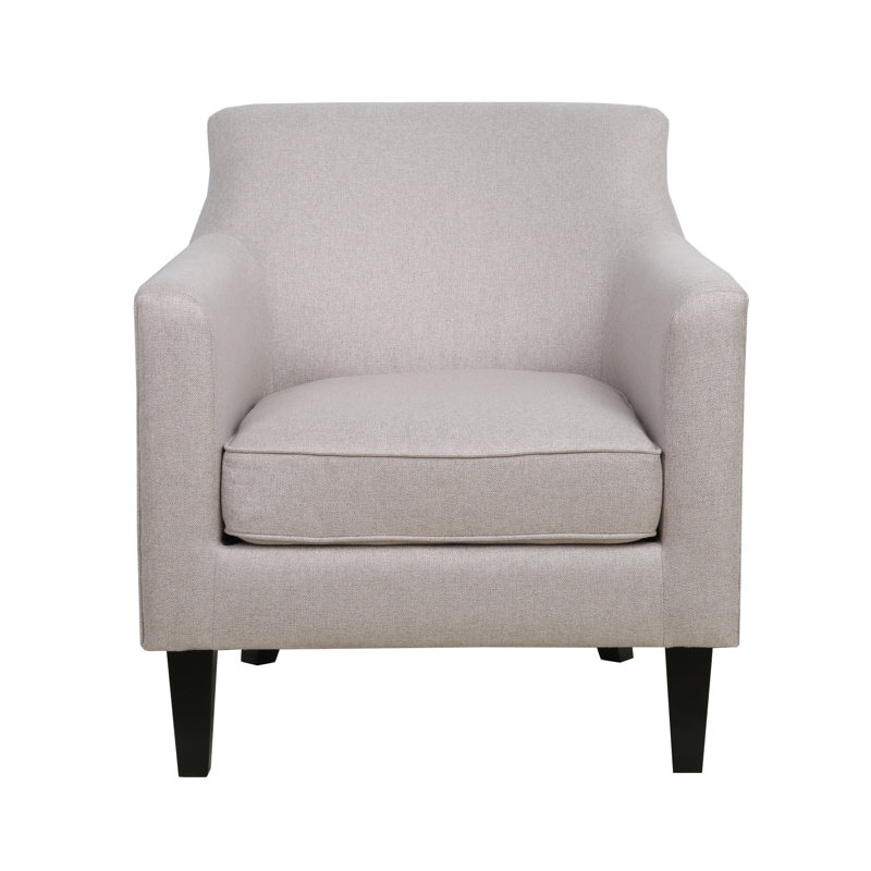 Fauteuil en chenille de 29,75 po de largeur Wendyn, Chenille à motif géométrique gris clair