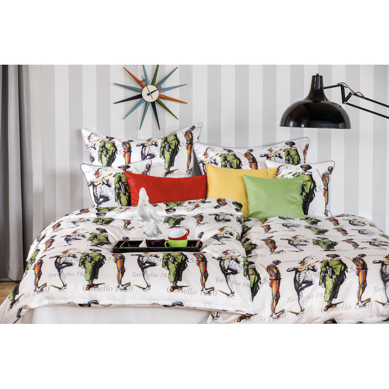 Graphic Print & Text Duvet Cover Set with Pillowcases, Single - 1 Pillowcase (80 x 80 cm)
