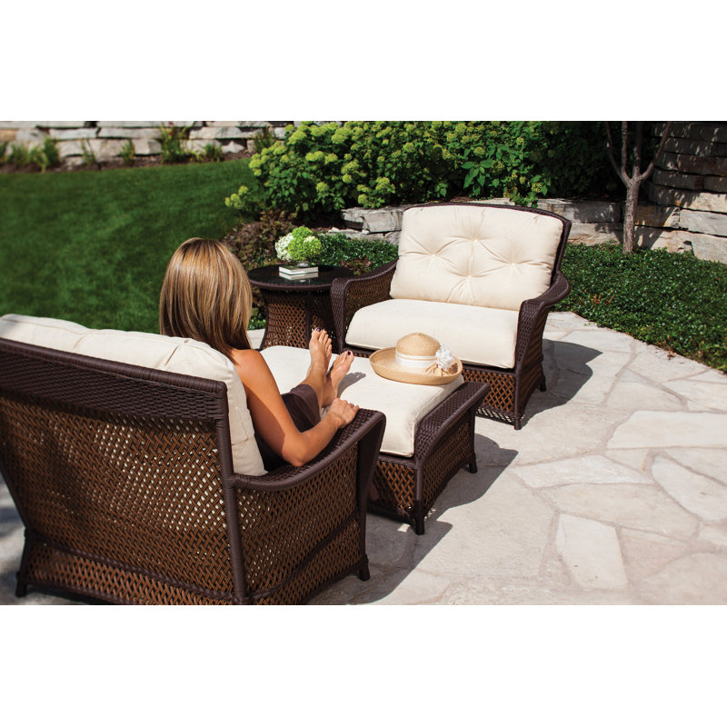Grand Traverse Outdoor Lounge Chair, Caramel, Eberly II Spring