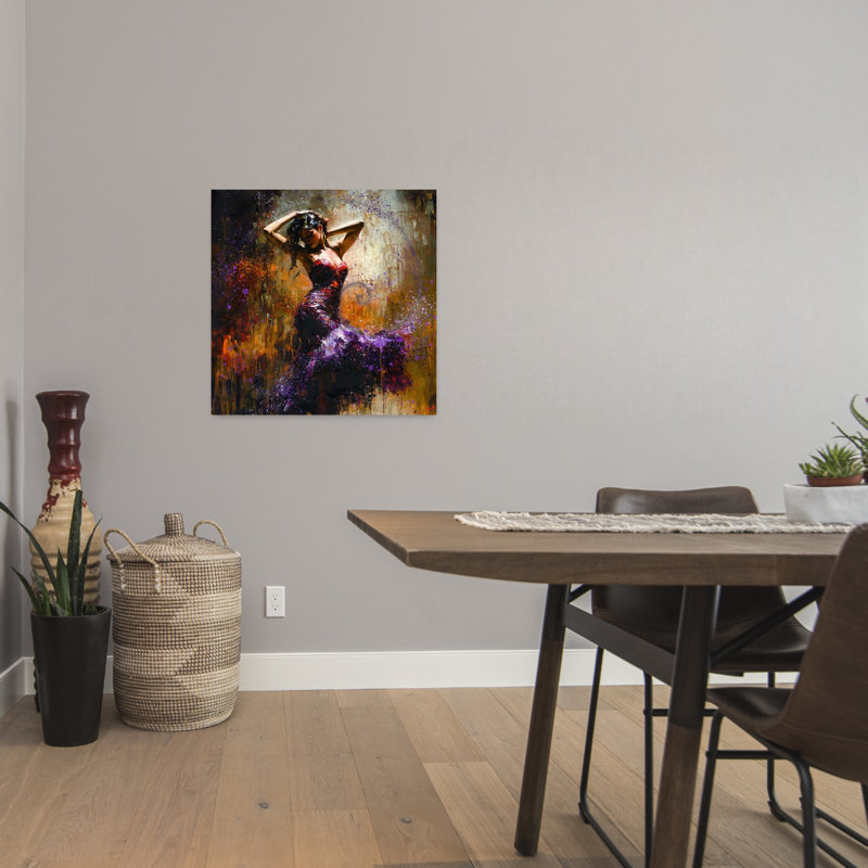 Fibonacci, art contemporain flamenco mauve III, H 24 po x l 24 po