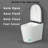 Compact Tankless Smart Bidet Toilet For Small Bathrooms - Auto Flush, Heated Seat, Warm Air Dryer