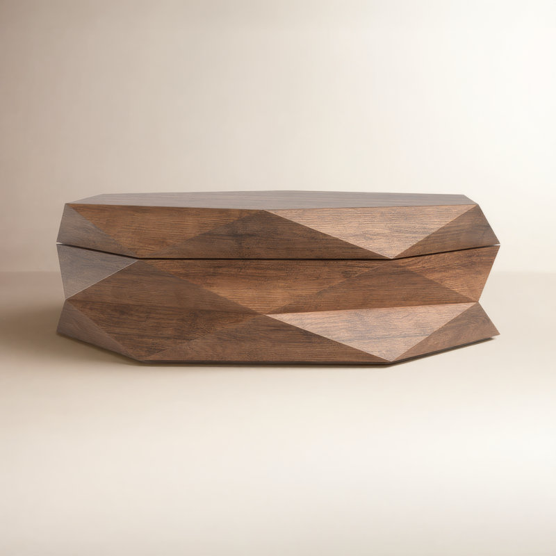 Table basse Malonne, Brun moyen, H 15 po x l 48 po x L 48 po