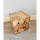 Teak Block Display Table