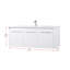 Meuble-lavabo mural simple de 48 po Agostini-772812777
