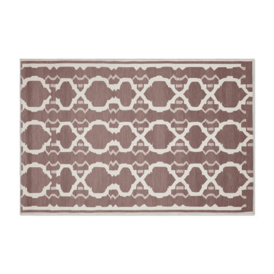 Tapis brun intérieur et extérieur Trellis