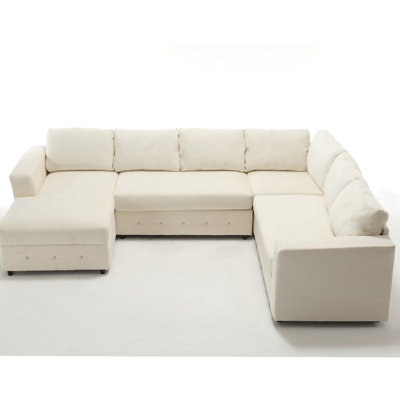 111.4" Modular With Copious Storage Options, Chenille Upholstery, Crystal Button Decoration, For Home Modern Sectional Generous Storage, 111.4", Ornament, Living Area