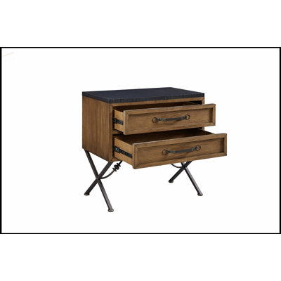 Table de chevet 2 tiroirs avec rangement spacieux et fabrication durable, parfaite pour les articles essentiels de chevet et les chambres modernes.