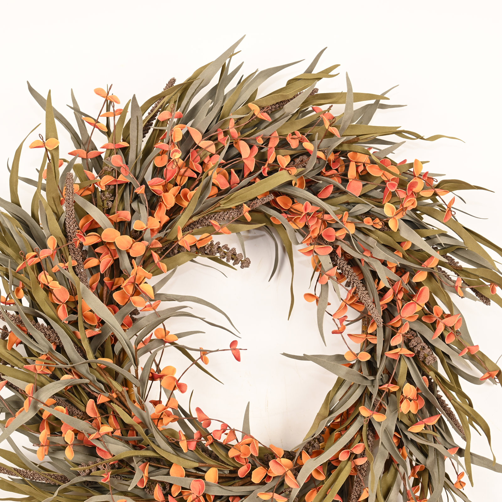 24" Handcrafted Eucalyptus Thanksgiving Wreath