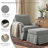 Upholstered Skirted Swivel Accent Arm Chair With Storage Ottoman-1258718068