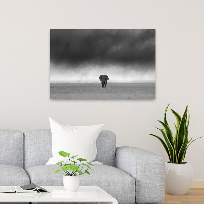 Lonely Abstract Contemporary Wall Art, 24" H x 36" W