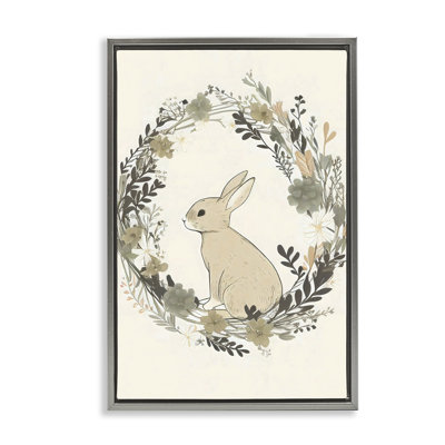 Pastoral Bunny Wreath Floating Frame, design by Creative Studio