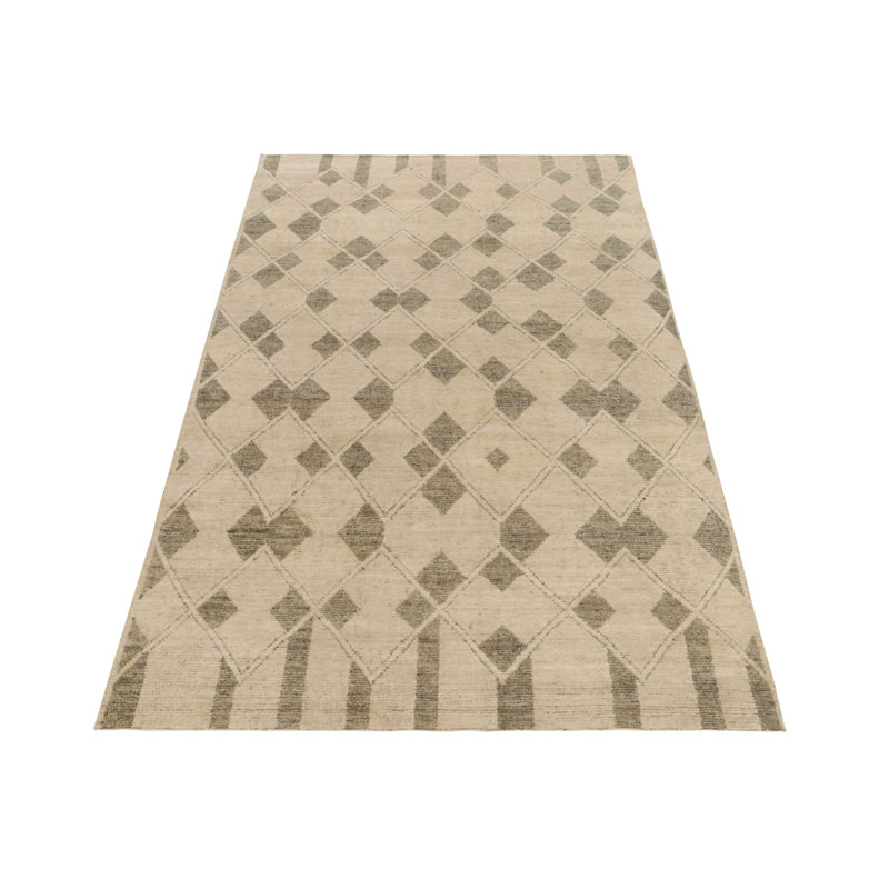 Hand Knotted Wool Geometric Area Rug