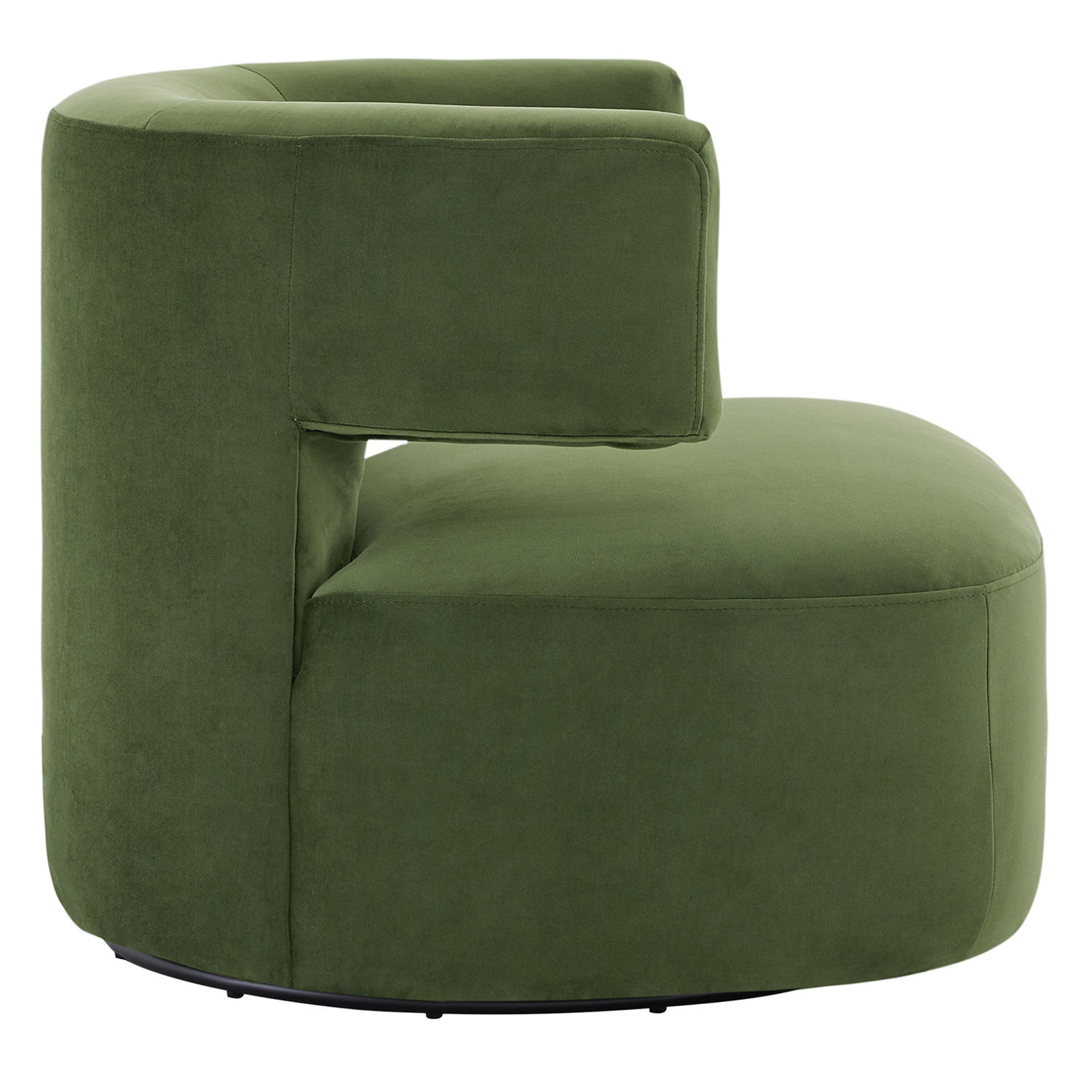 Bascom Swivel Barrel Chair, Green Tweed