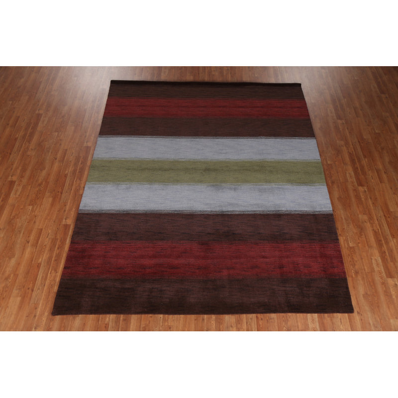 Striped Gabbeh Oriental Area Rug 8x10