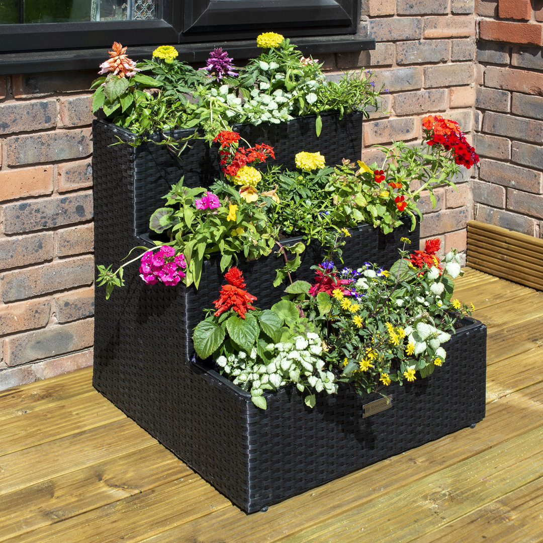 Tier Rattan Planter Natural
