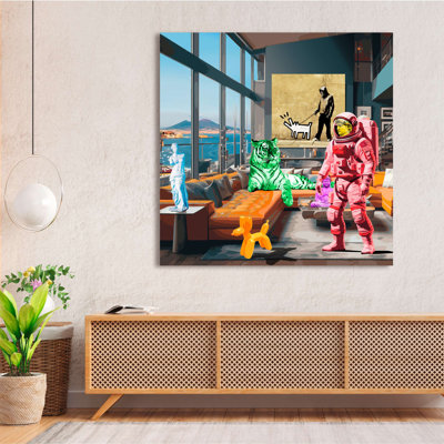 Pop And Modern Surrealofts: Naples by Gerard Madau - Wrapped Canvas Print