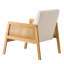 Chaise d'appoint rembourrée avec accoudoirs en rotin Joyner-114551621