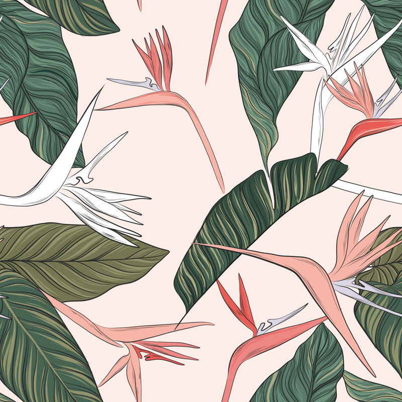Floral Illustration by Milatoo - Wrapped Canvas Print, 51cm H x 51cm W x 3.8cm D
