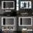 Frameless Bathroom Vanity Mirror with Front and Back LED Lighted, Defogging Dimmable Wall Mirror-424920166