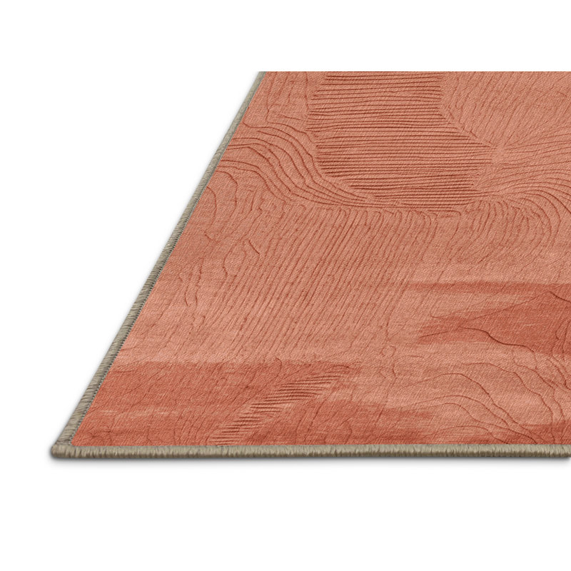 Tapis abstrait lavable à la machine, Rectangulaire 2 pi x 3 pi