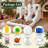 13.7 Ft White Bounce House with Slide, Ball Pit & Blower, Oxford Fabric Inflatable Jumping Castle for Kids Indoor & Outdoor Play and Backyard Parties