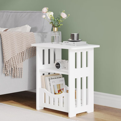 46cm W PVC Bedside Table