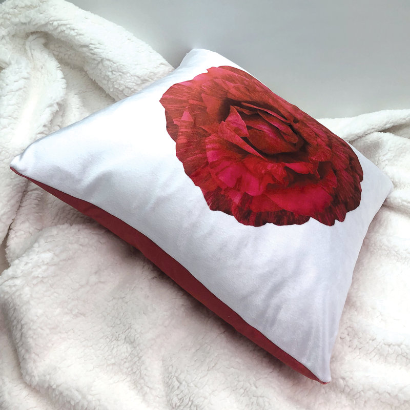 Floral Reversible Throw Pillow