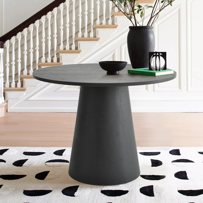 Table de salle à manger Agne, Noir