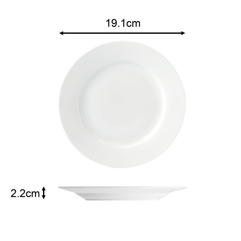 Waterside 20pc White Rim Porcelain Dinner Set