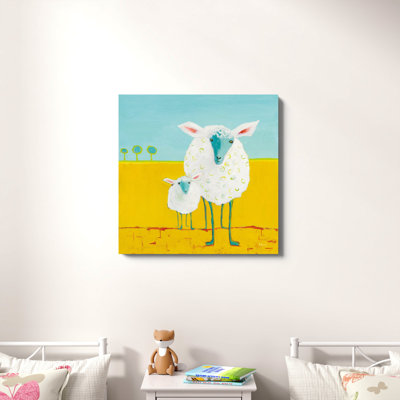 " Mama and Baby Sheep " Painting