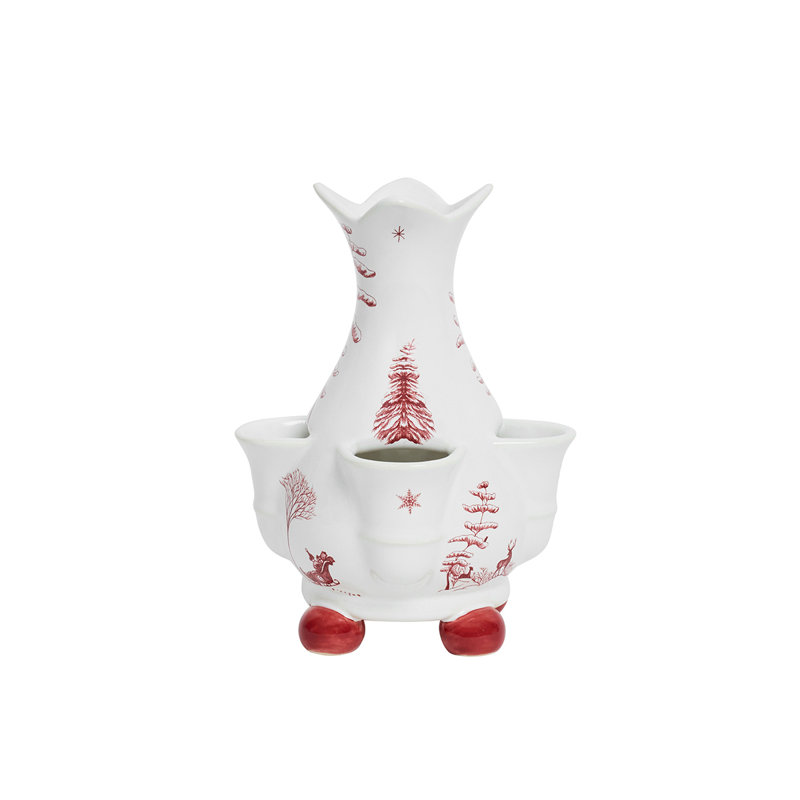 Country Estate 6" Tulipiere Vase - Delft Blue, Ruby