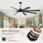  72" 8-blade Large Ceiling Fans Modern Farmhouse Indoor With Lights And Remote-195933940