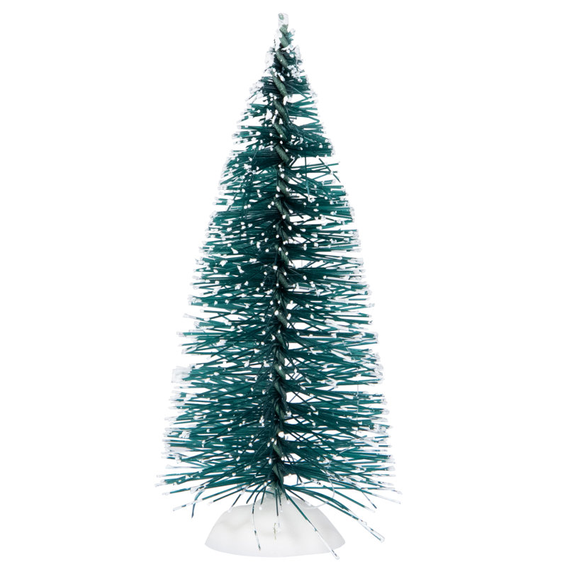 Mini sapin de Noël givré en forme de pin givré - 4 po - ensemble de 2