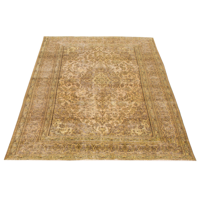 Tapis doré foncé à transition de couleur 6 pi 2 po x 9 pi 5 po