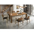 Woodbury - Mid-century Modern Brown Leatherette + Walnut Dining Set