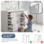 Meuble-lavabo simple de 122 cm (48 po) avec lavabo et dosseret intégrés en surface solide, armoire de rangement à 7 tiroirs, portes à fermeture amortie, style traditionnel autoportant, assemblage requis-787191794