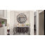 Albana Round Wood Framed Wall Mounted Accent Mirror in Silver