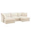 Canapé modulaire à assise profonde, 3 places, tissu chenille, style moderne de salon en U, revêtement, confortable